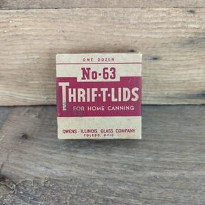 Vintage 1930s Thrif-T-Lids No. 63 For Home Canning / Ephemera